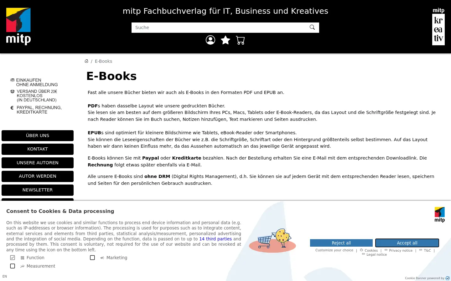 Screenshot of mitp.de