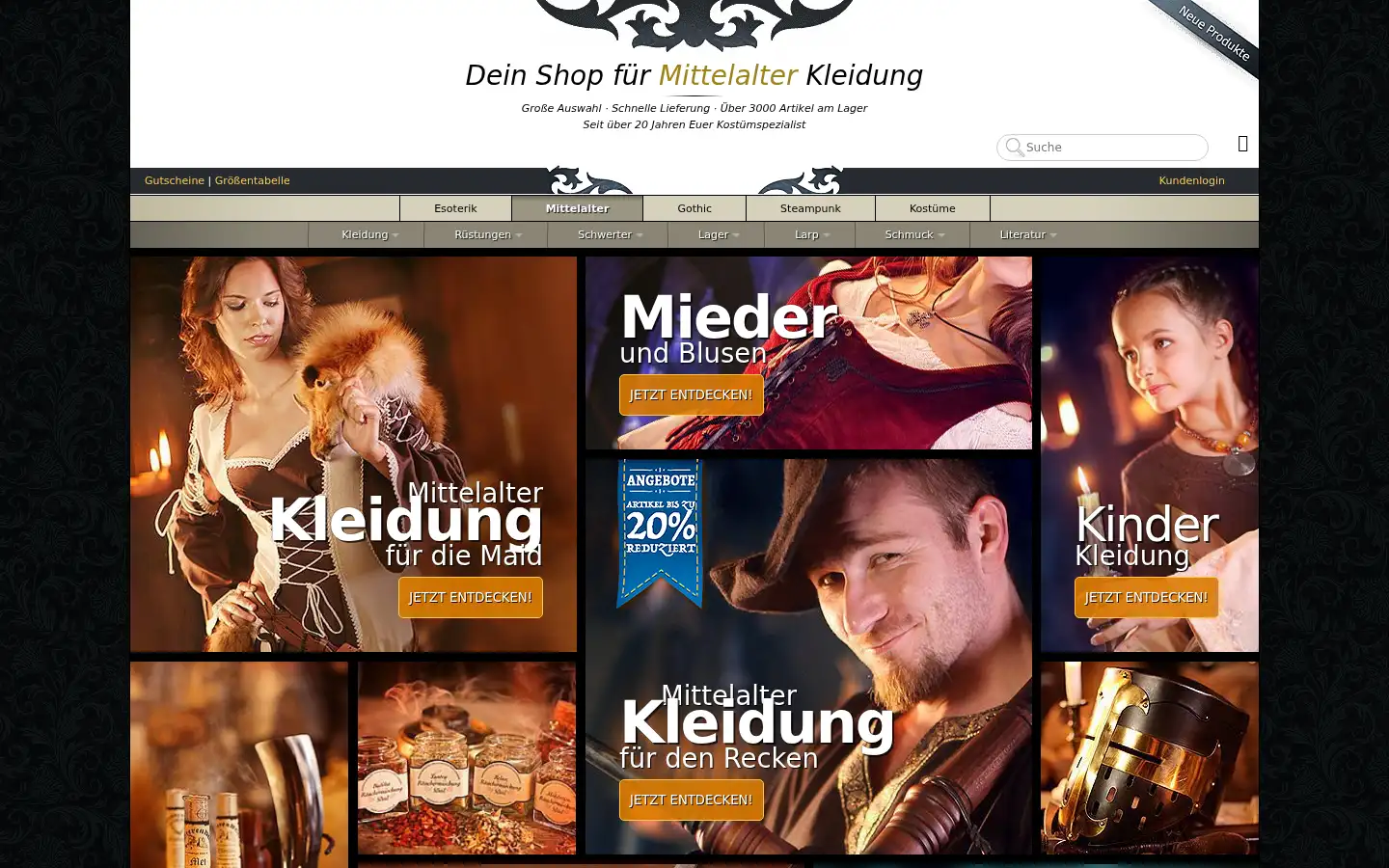 Screenshot of mittelalter.net