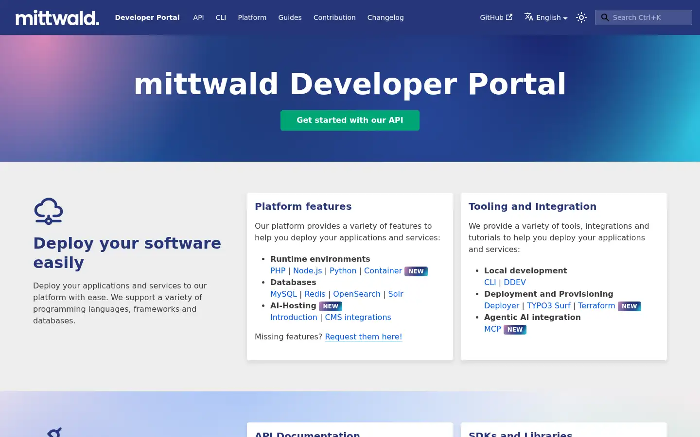 Screenshot of mittwald.de