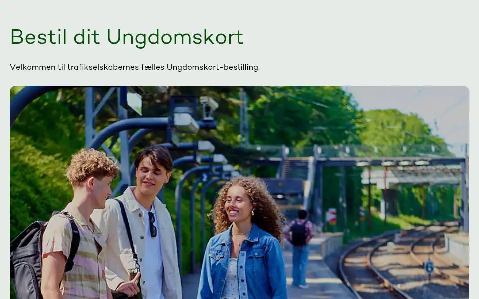 Screenshot of mitungdomskort.dk