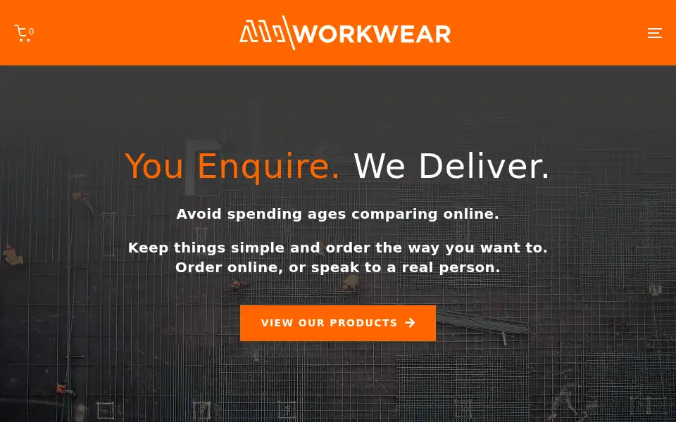Screenshot of miworkwear.org.uk