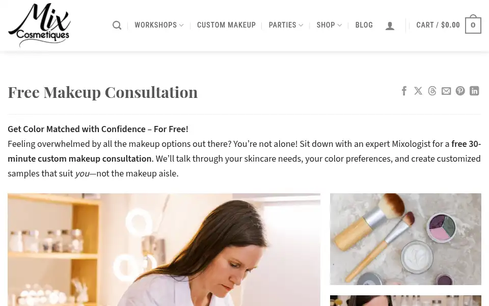 Screenshot of mixcosmetiques.com