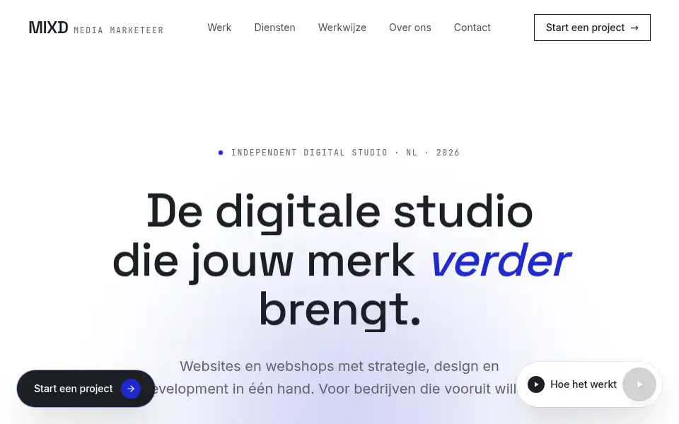 Screenshot of mixdmediamarketeer.nl