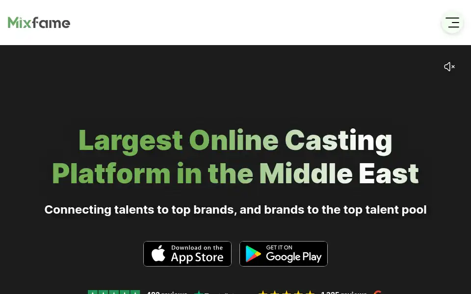 Screenshot of mixfame.com