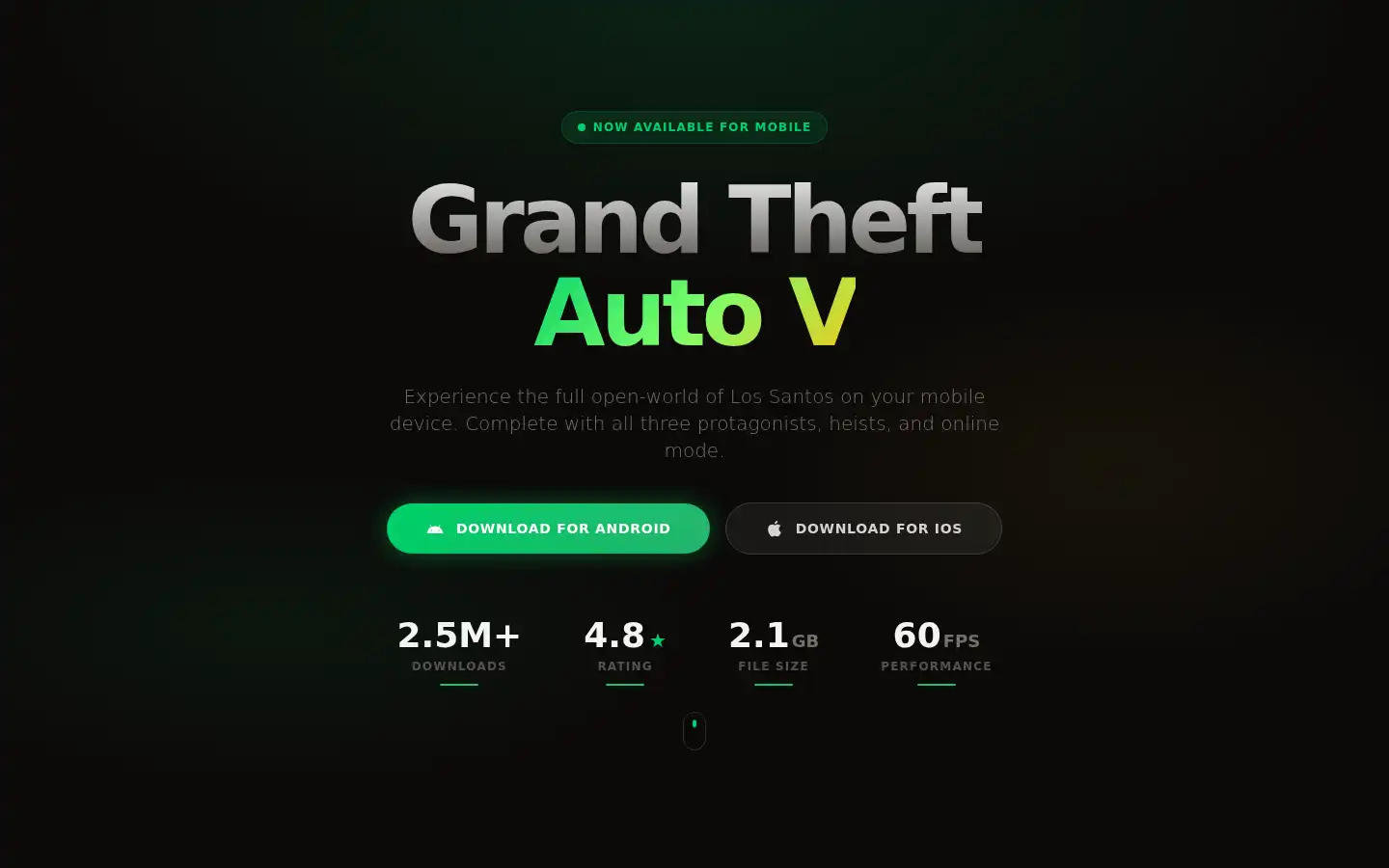 Screenshot of mixgxgta5mobile.appdal.com