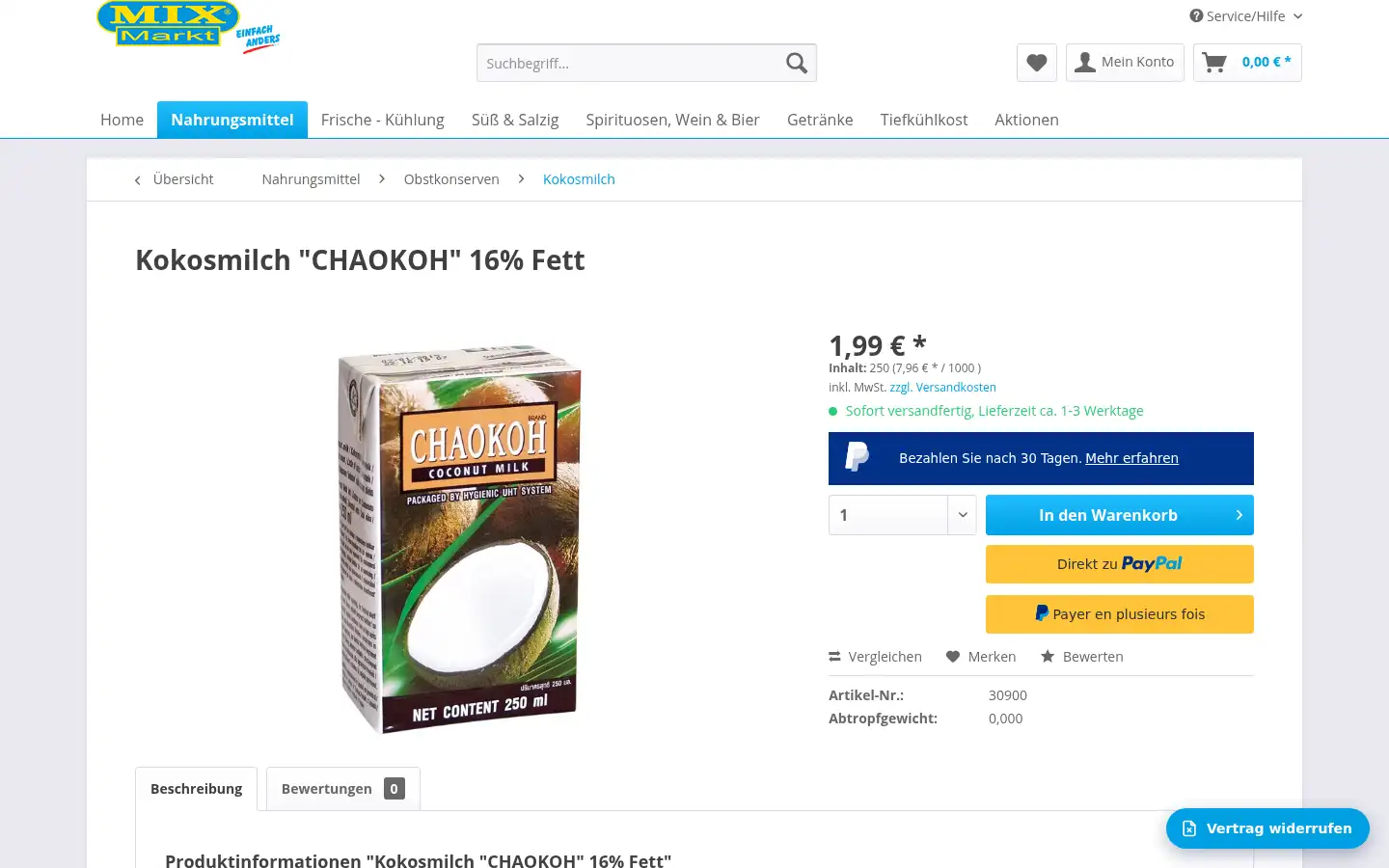 Screenshot of mixmarkt-express.eu