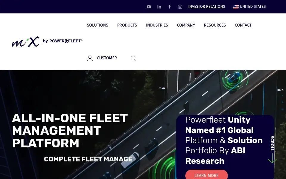 Screenshot of mixtelematics.com