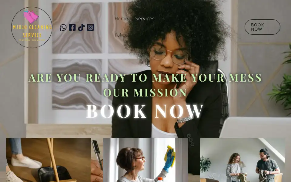 Screenshot of mjojocleaningservicesa.co.za