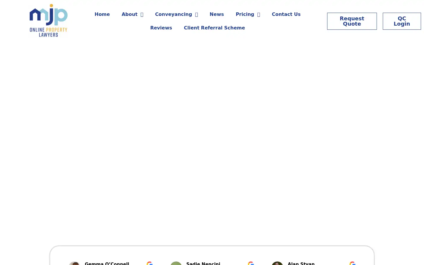 Screenshot of mjpconveyancing.com