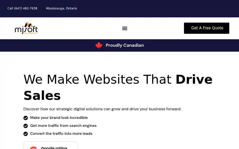 Screenshot of mjsoft.ca