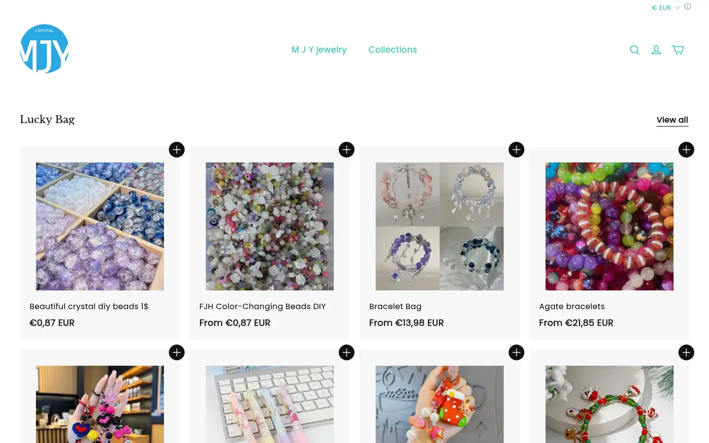 Screenshot of mjycrystal.com