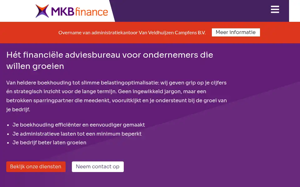 Screenshot of mkbfinance.nl
