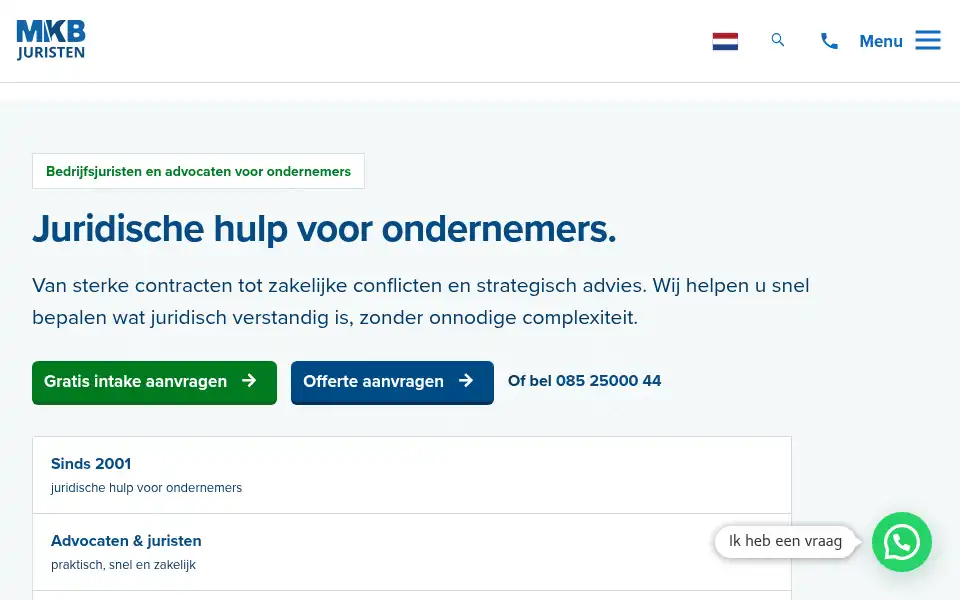 Screenshot of mkbrecht.nl