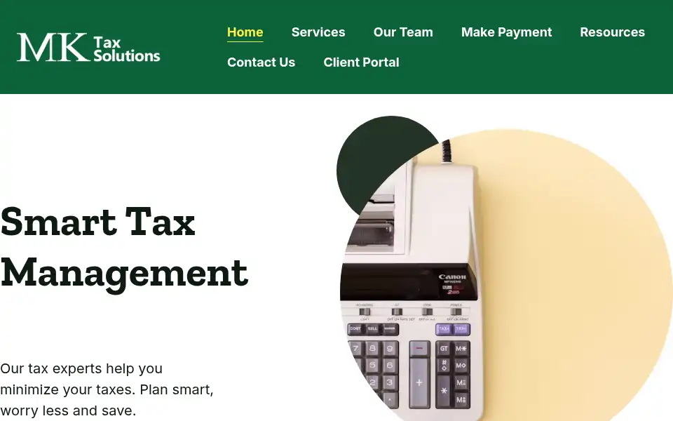 Screenshot of mktaxsolutions.com