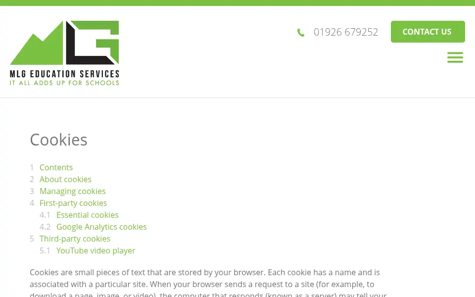 Screenshot of mlgeducationservices.co.uk