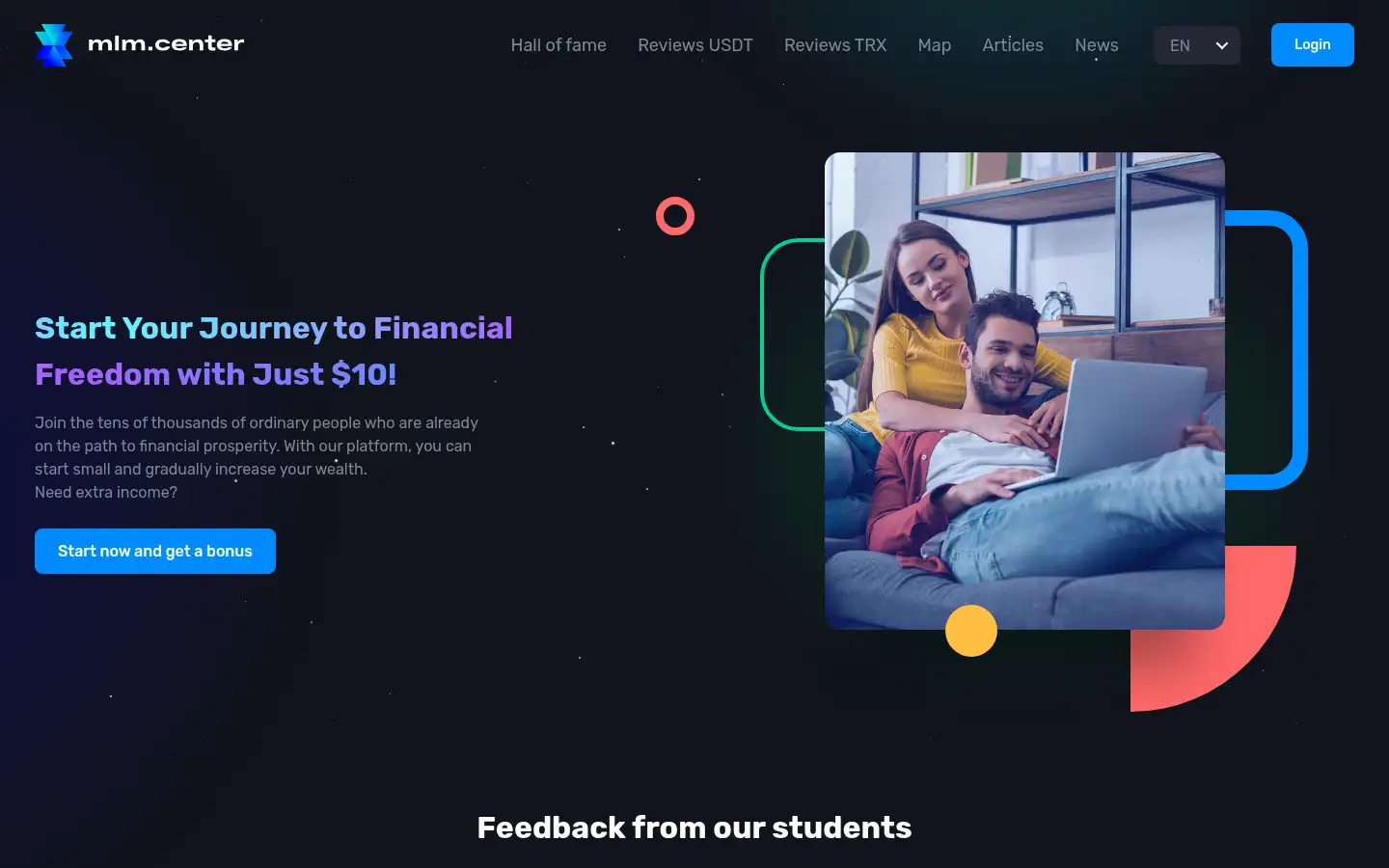 Screenshot of mlm.center