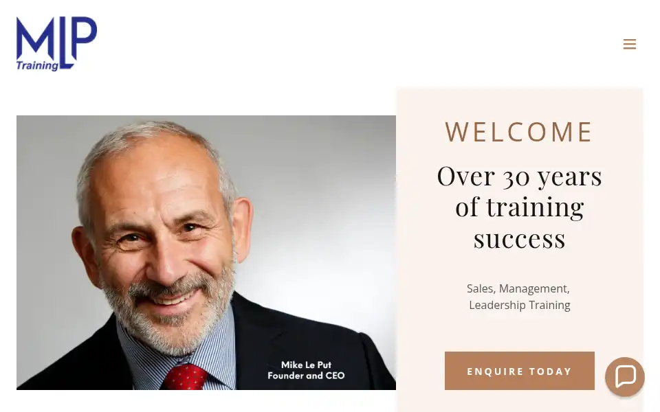 Screenshot of mlptraining.co.uk