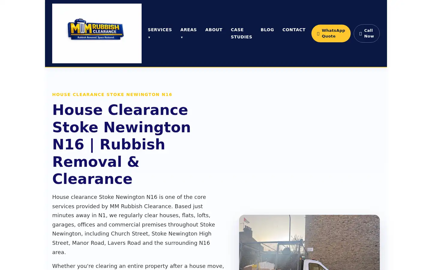 Screenshot of mm-rubbishclearance.co.uk