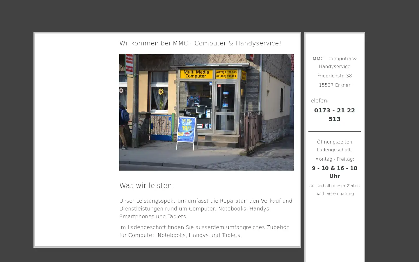 Screenshot of mmc-online.eu