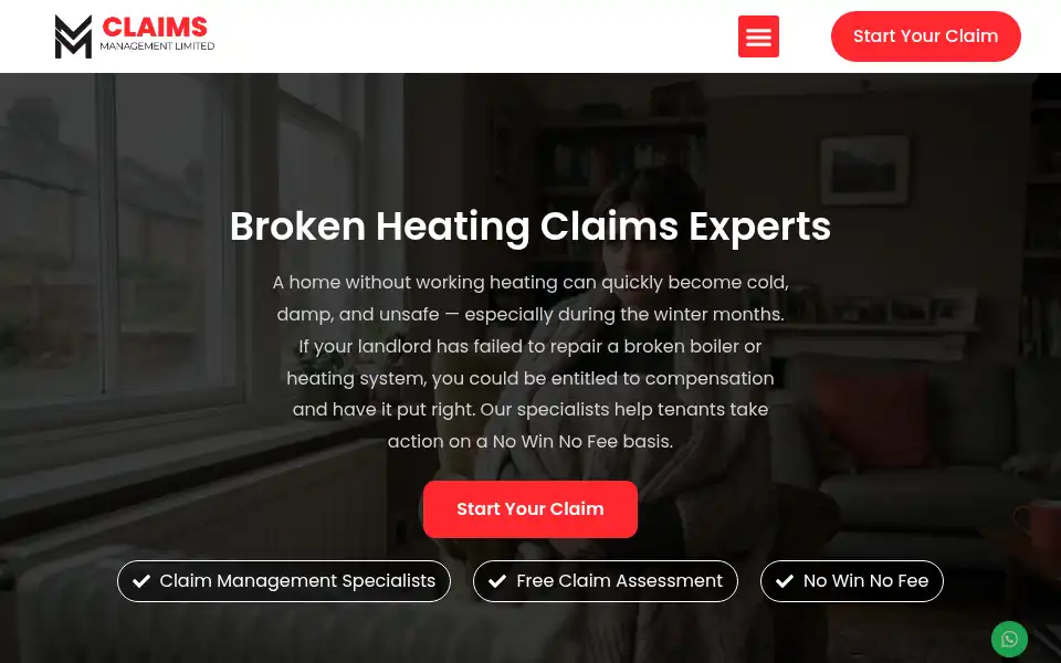 Screenshot of mmclaimsmanagement.co.uk