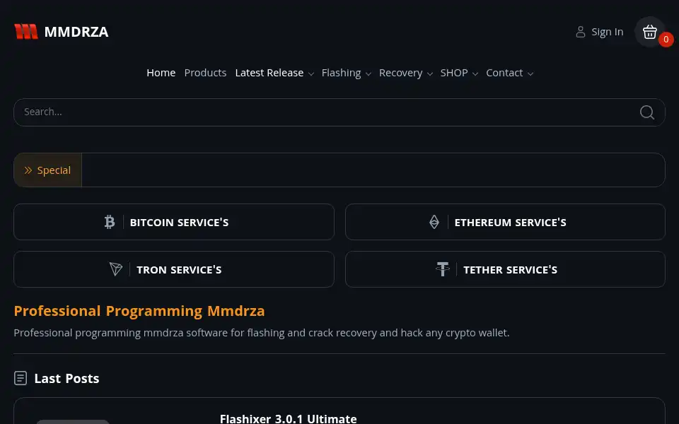 Screenshot of mmdrza.com