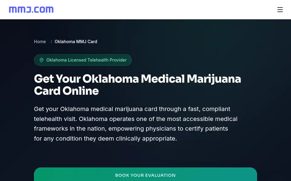 Screenshot of mmj.com