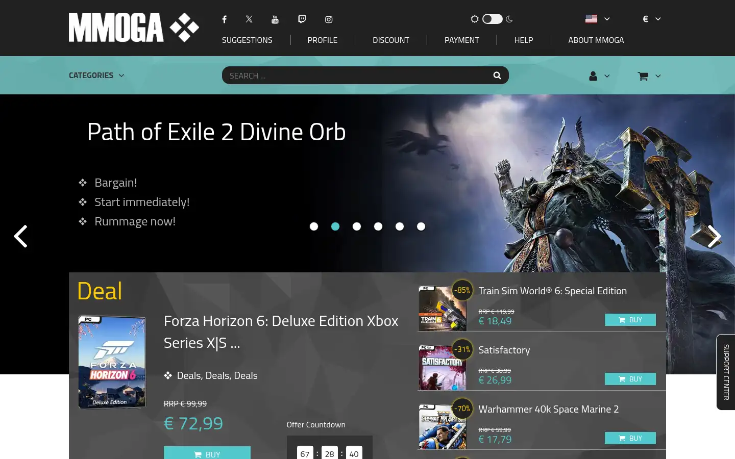 Screenshot of mmoga.com