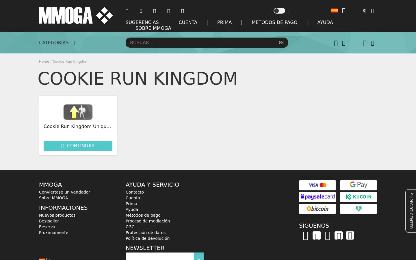 Screenshot of mmoga.es
