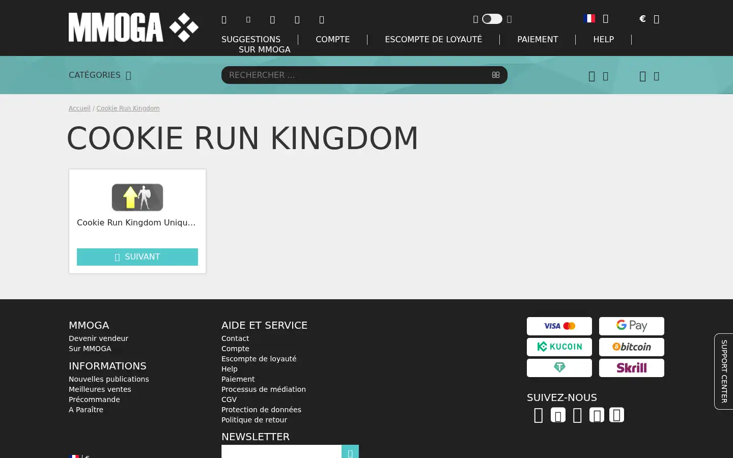 Screenshot of mmoga.fr