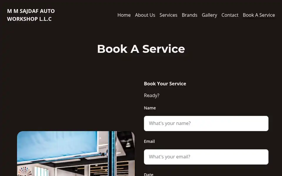 Screenshot of mmsautoworkshop.ae