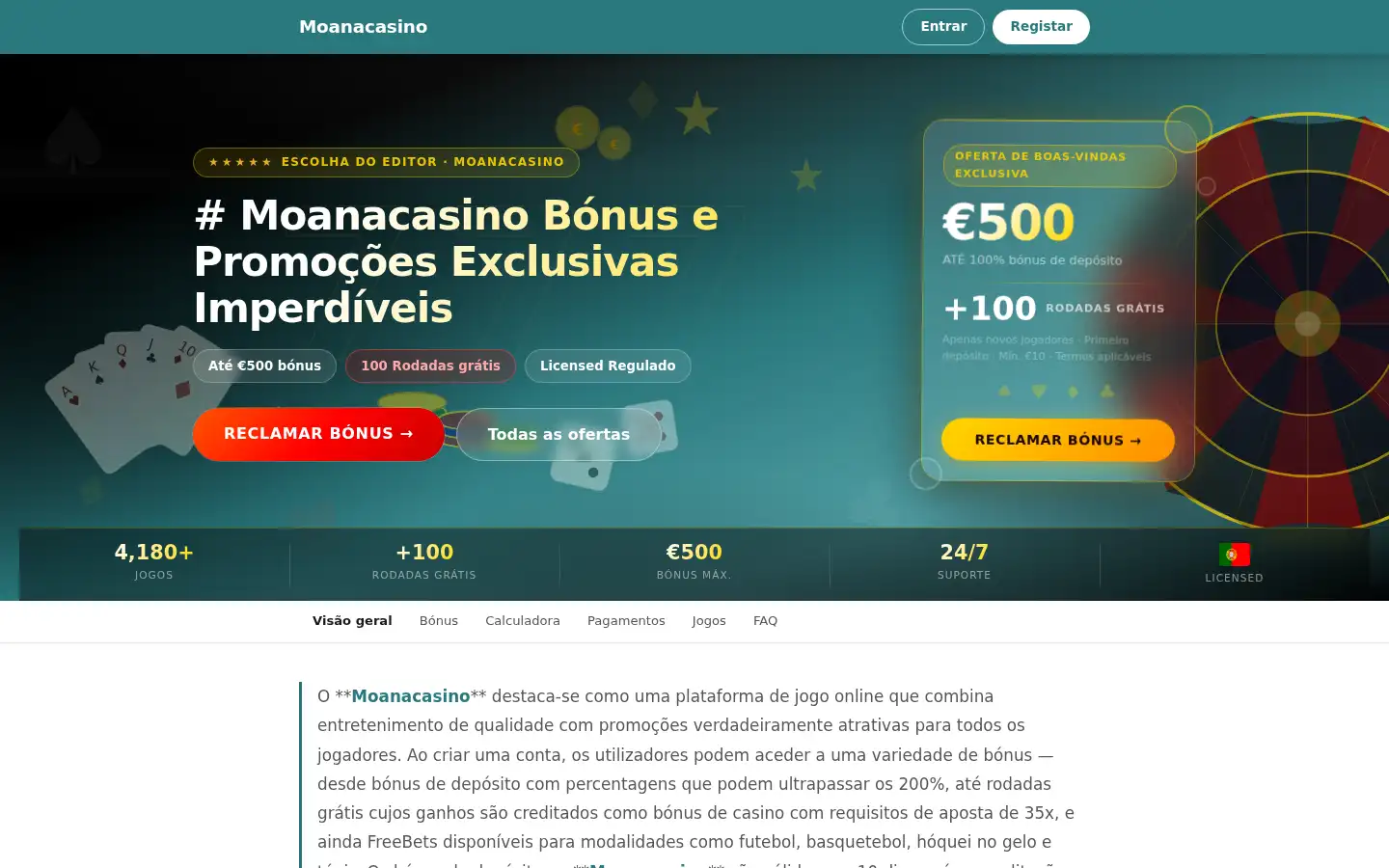 Screenshot of moanacasinopt.live