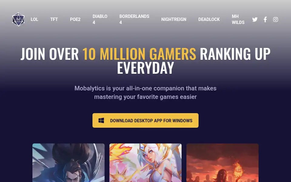 Screenshot of mobalytics.gg
