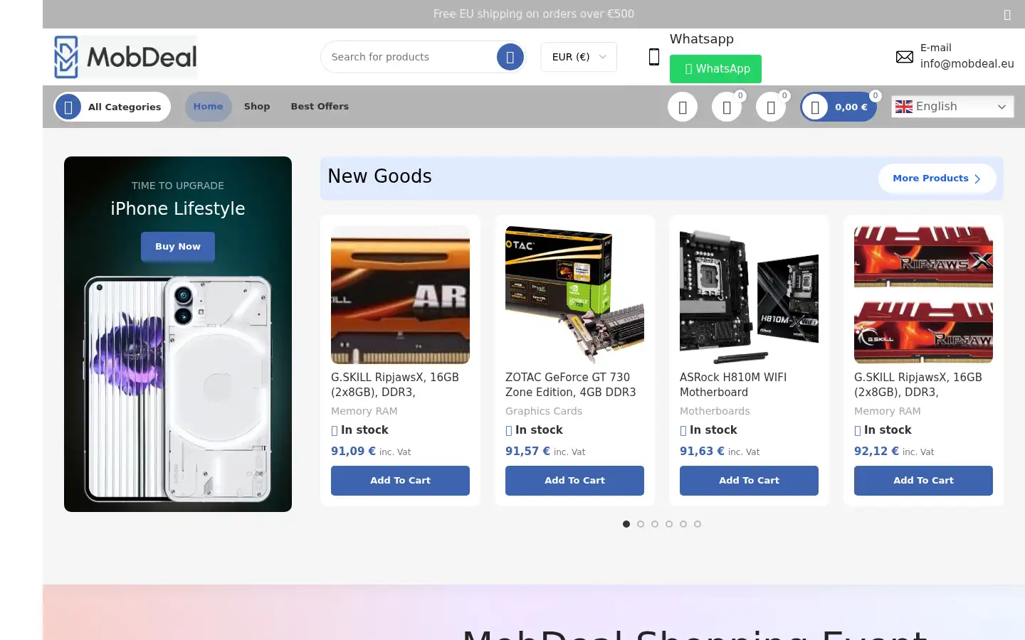 Screenshot of mobdeal.eu