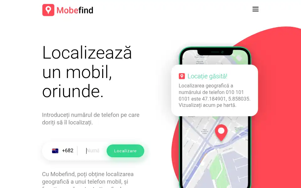 Screenshot of mobefind-ro.com