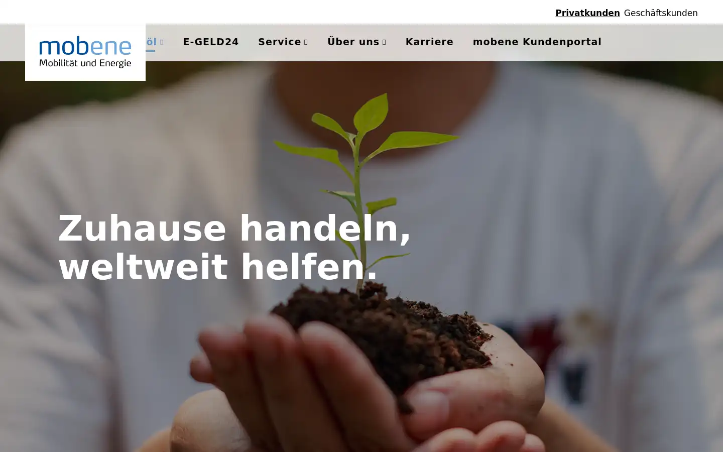Screenshot of mobene.de