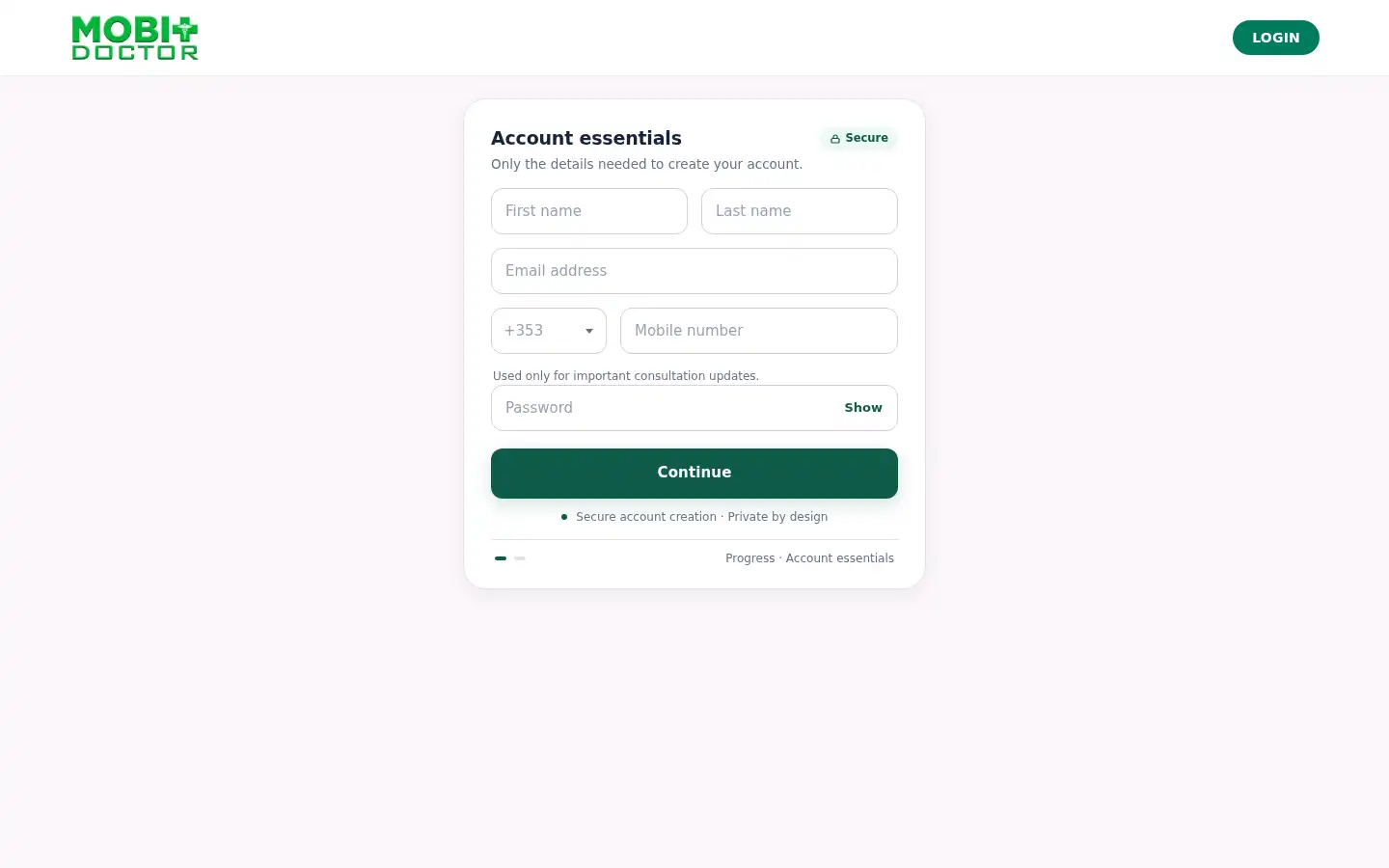 Screenshot of mobidoctor.eu