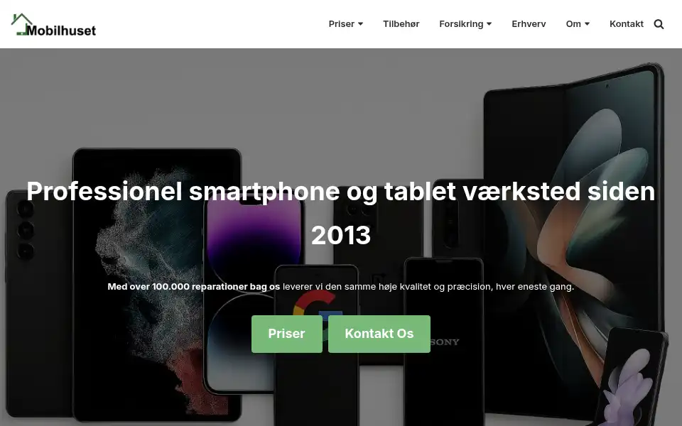 Screenshot of mobil-huset.dk