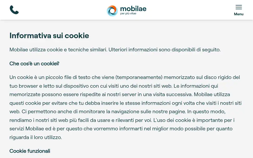 Screenshot of mobilae.it