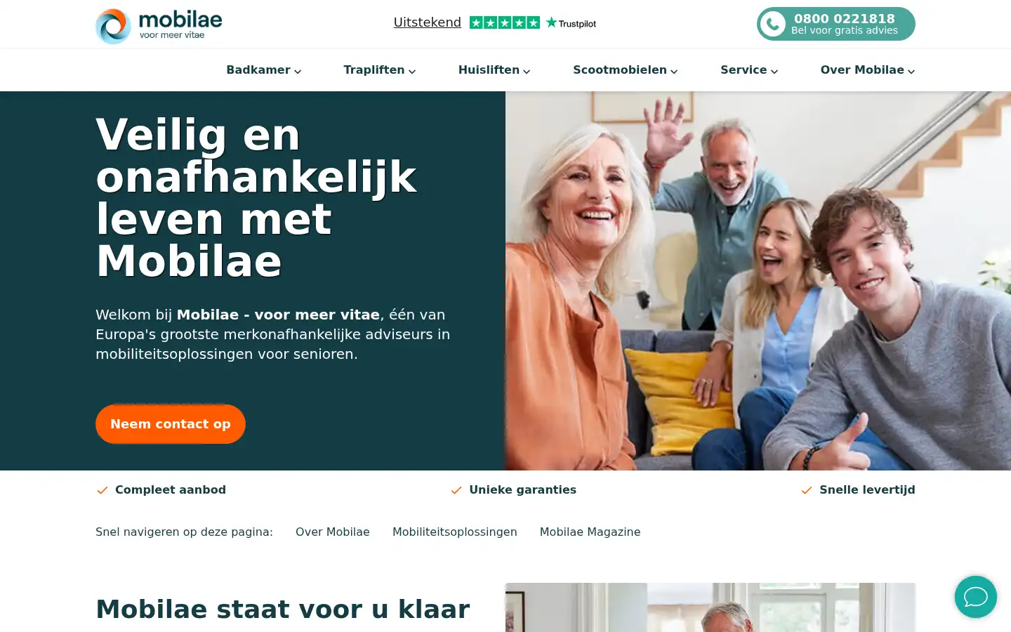 Screenshot of mobilae.nl