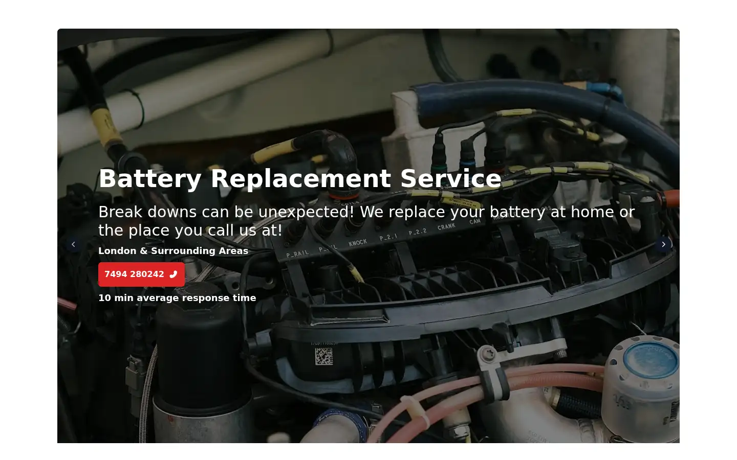Screenshot of mobilecarbatteryreplacement.co.uk