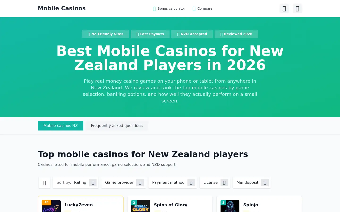 Screenshot of mobilegamespicks.org
