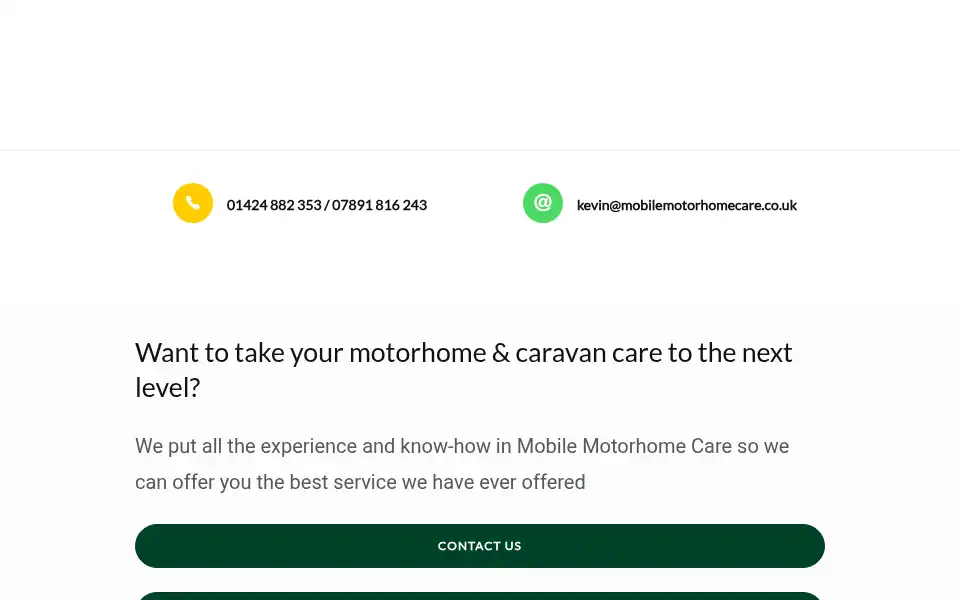 Screenshot of mobilemotorhomecare.co.uk