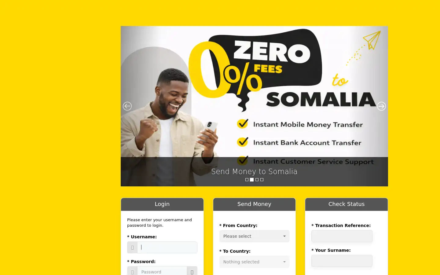 Screenshot of mobileremit.com