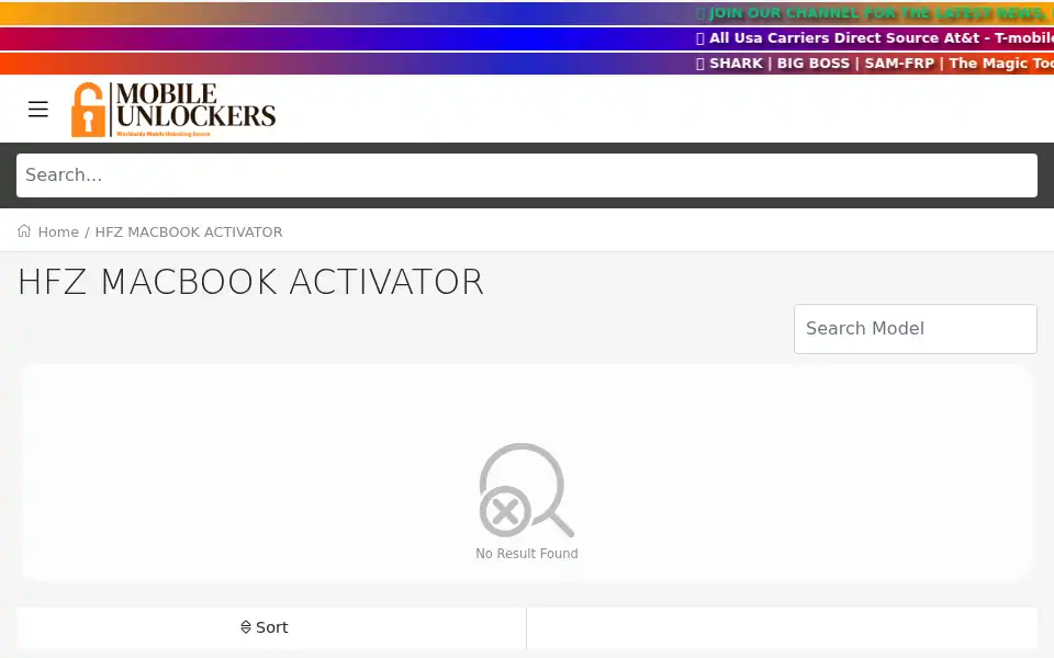 Screenshot of mobileunlockers.com