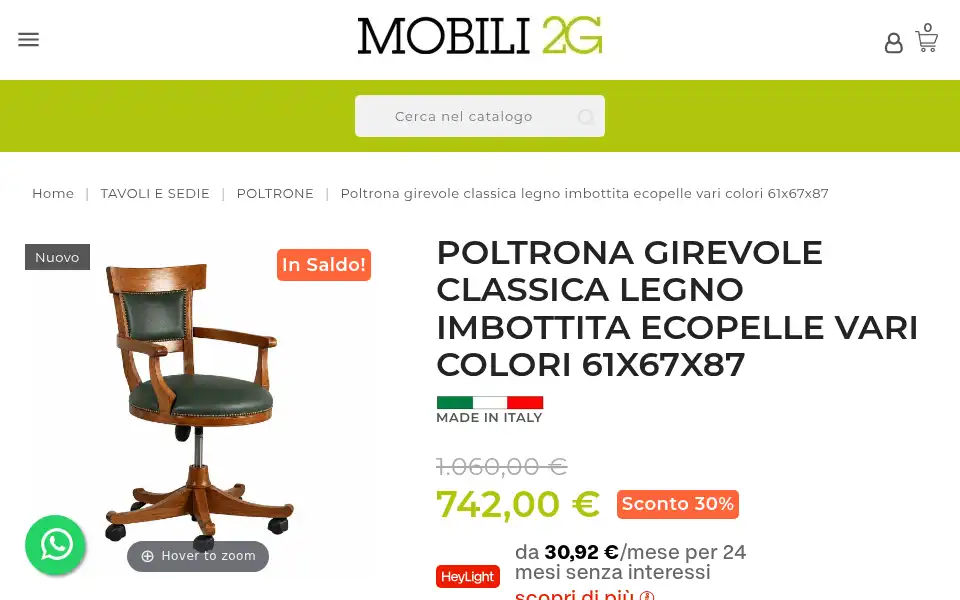 Screenshot of mobili2g.com