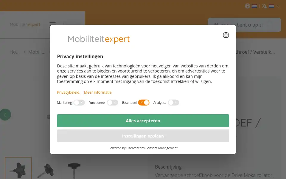 Screenshot of mobiliteitexpert.nl