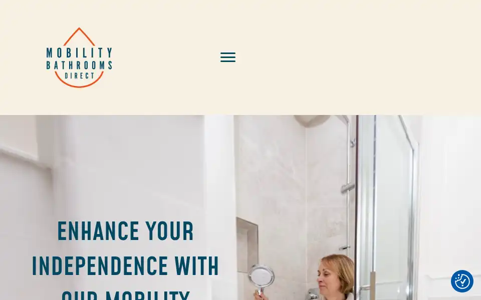Screenshot of mobilitybathroomsdirect.com