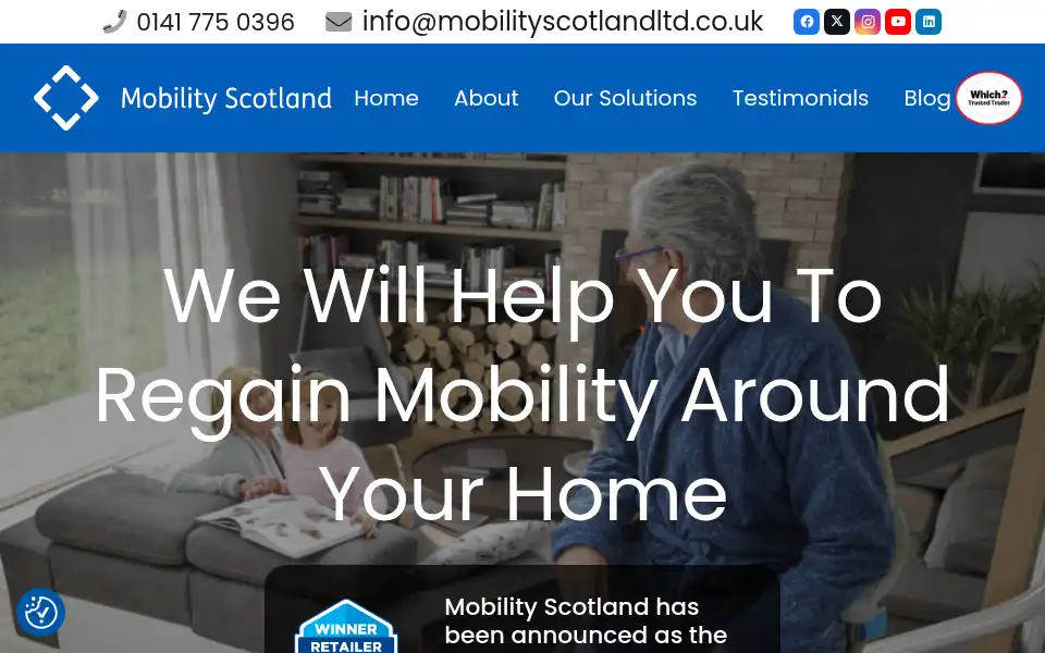 Screenshot of mobilityscotlandltd.co.uk