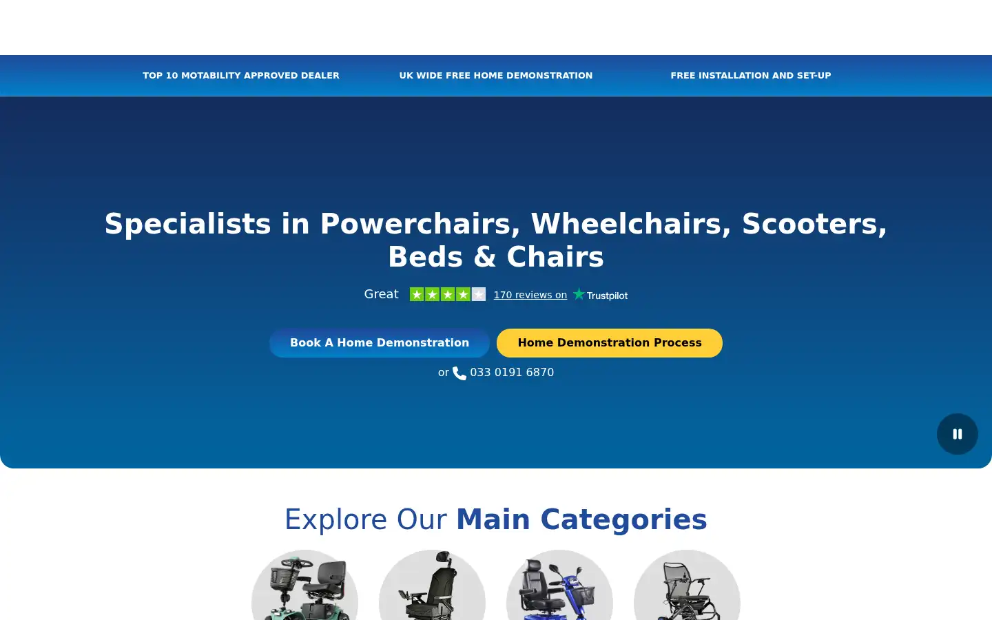 Screenshot of mobilitysolutions.co.uk