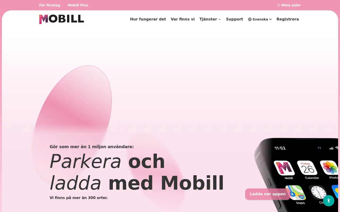 Screenshot of mobill.se